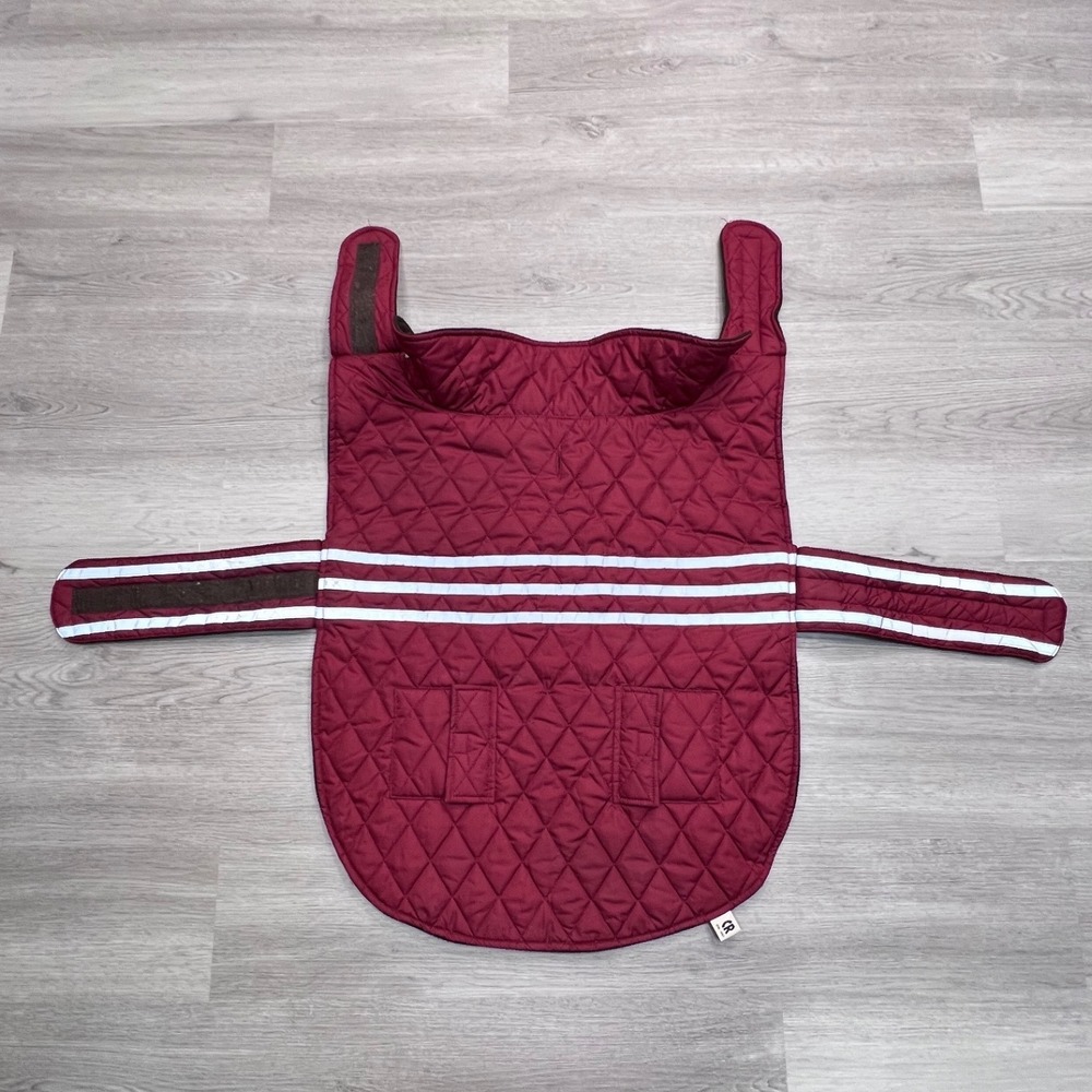 Companion Road Dog Jacket XL Burgundy Quilted Fleece‎ Lined Reflective Safety